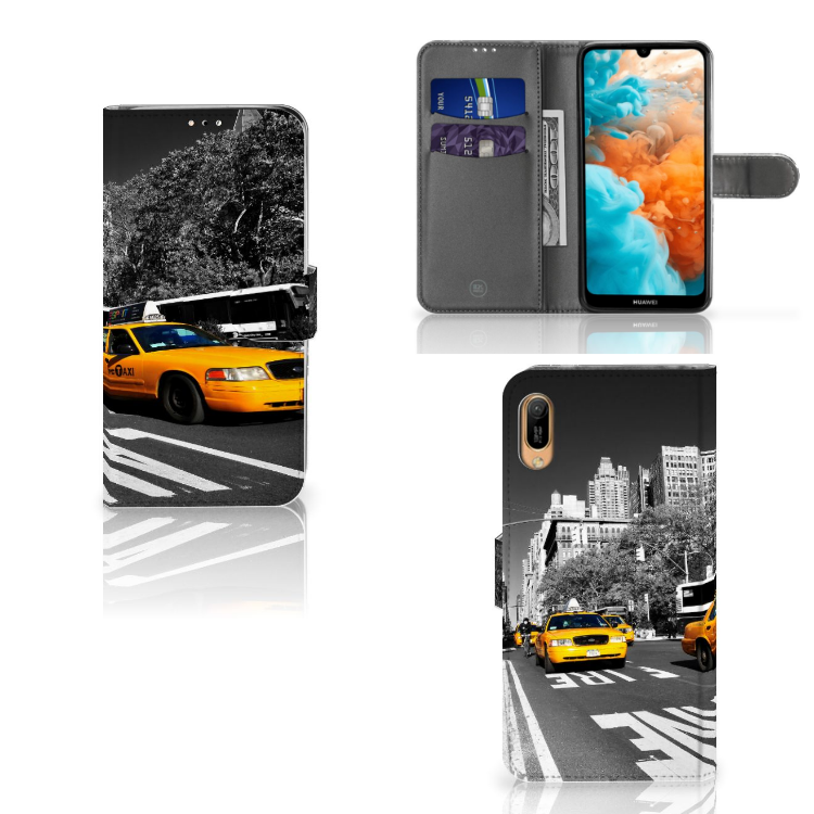 Huawei Y6 (2019) Flip Cover New York Taxi