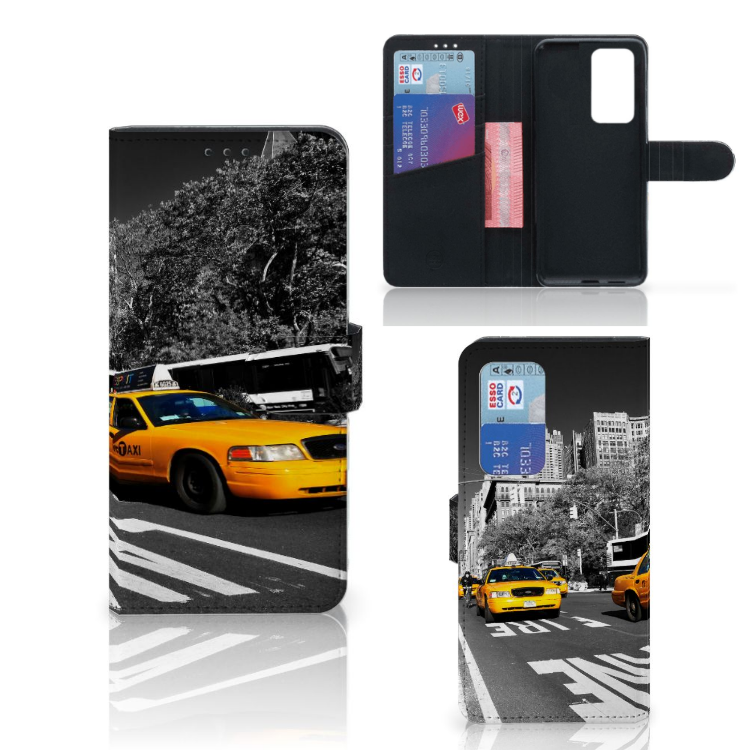 Huawei P40 Pro Flip Cover New York Taxi