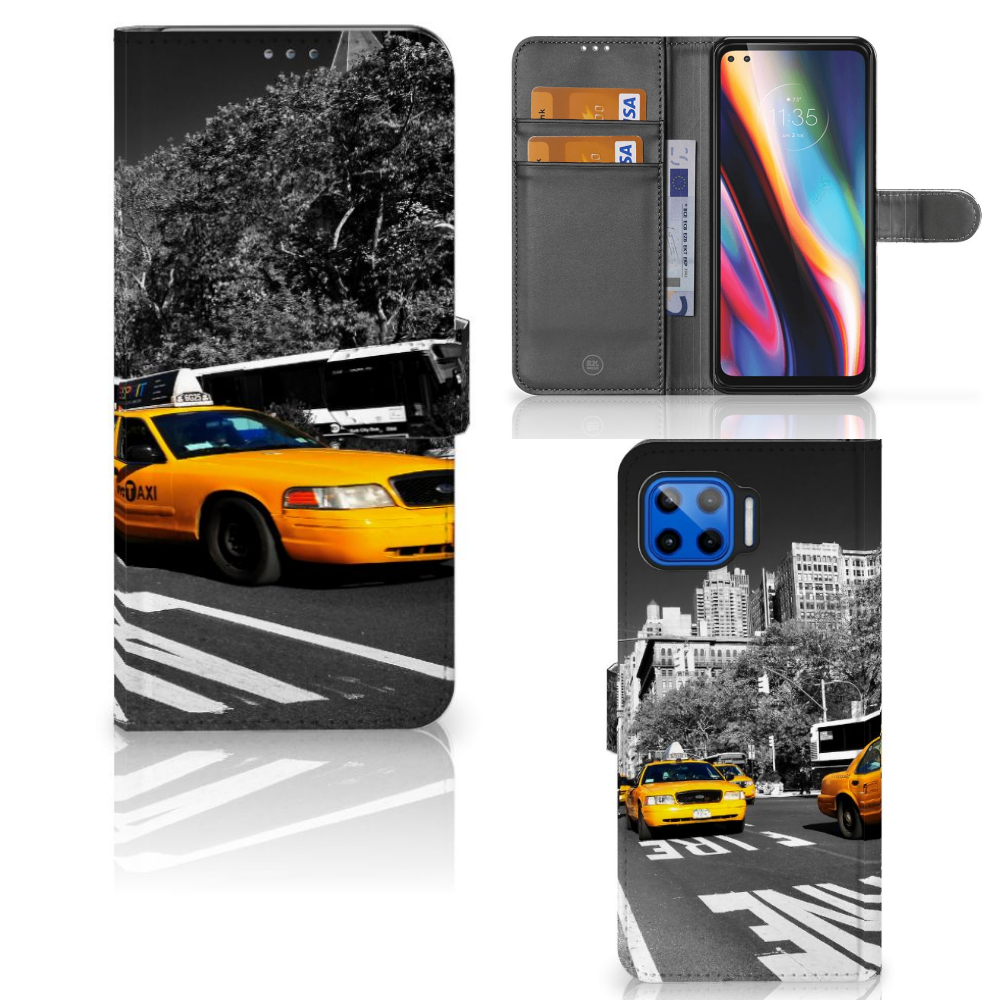 Motorola Moto G 5G Plus Flip Cover New York Taxi
