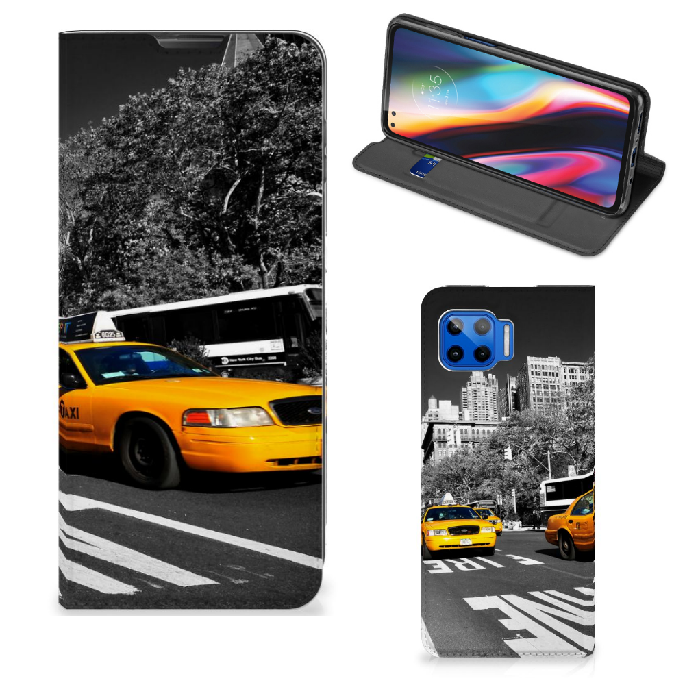 Motorola Moto G 5G Plus Book Cover New York Taxi