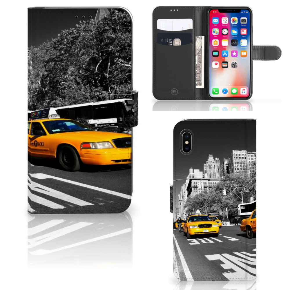 Apple iPhone Xs Max Flip Cover New York Taxi