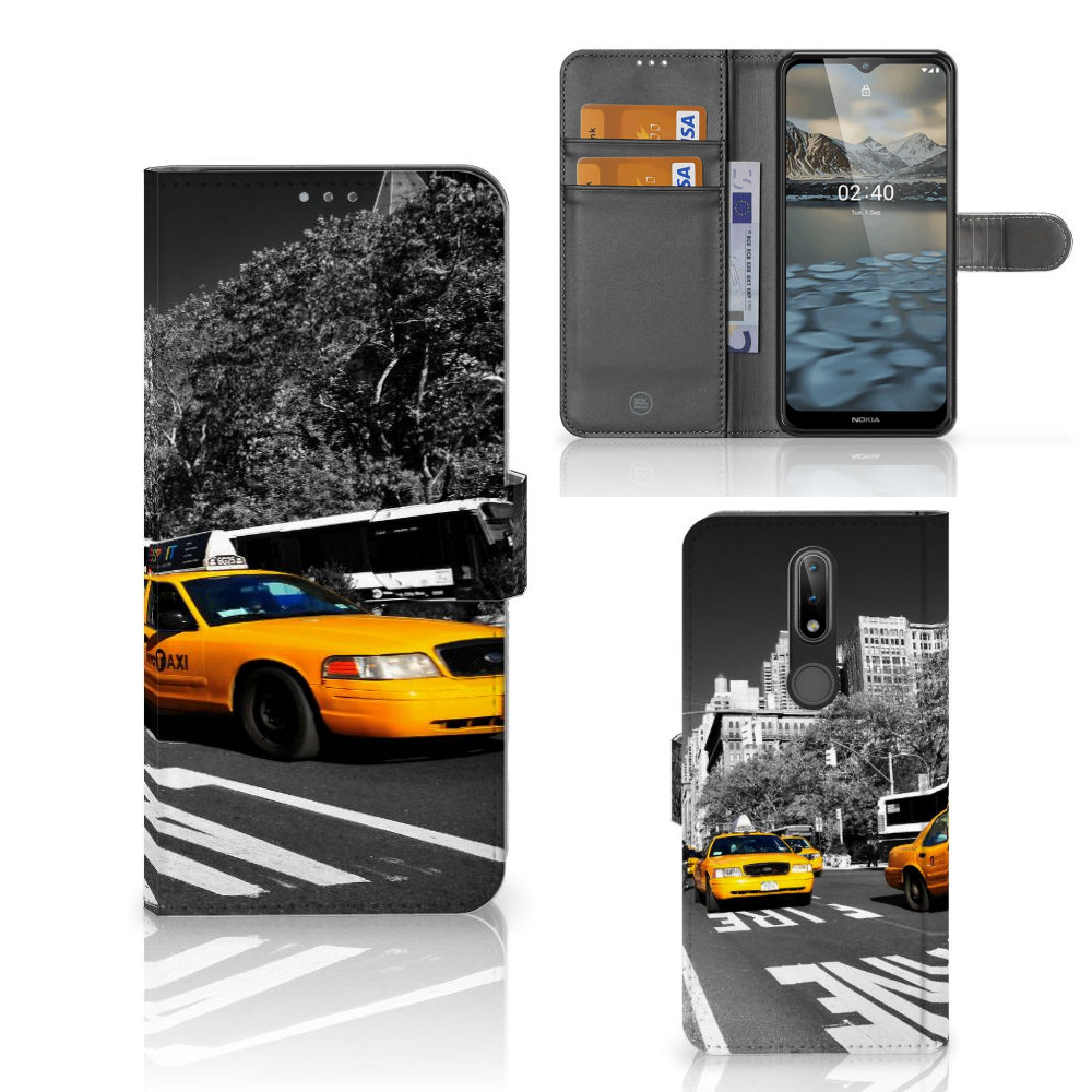 Nokia 2.4 Flip Cover New York Taxi