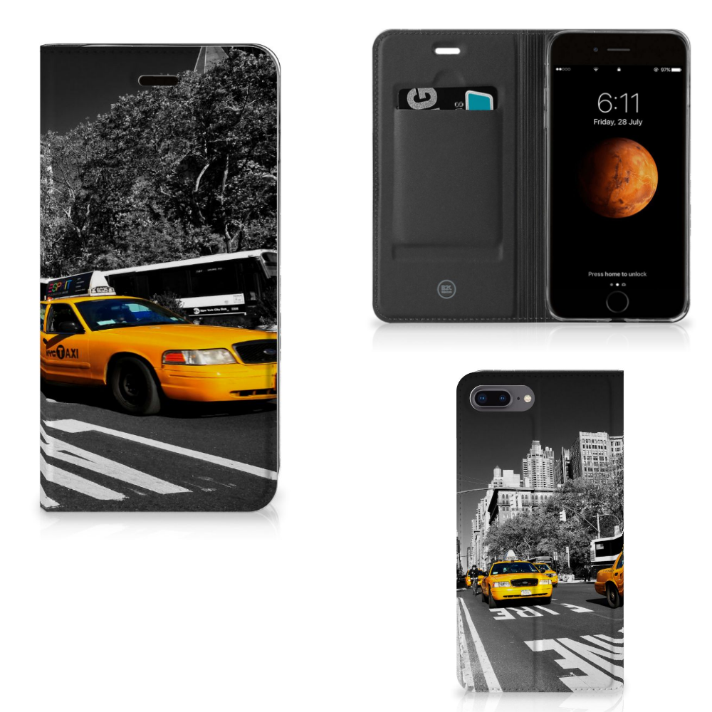 Apple iPhone 7 Plus | 8 Plus Standcase Hoesje Design New York Taxi