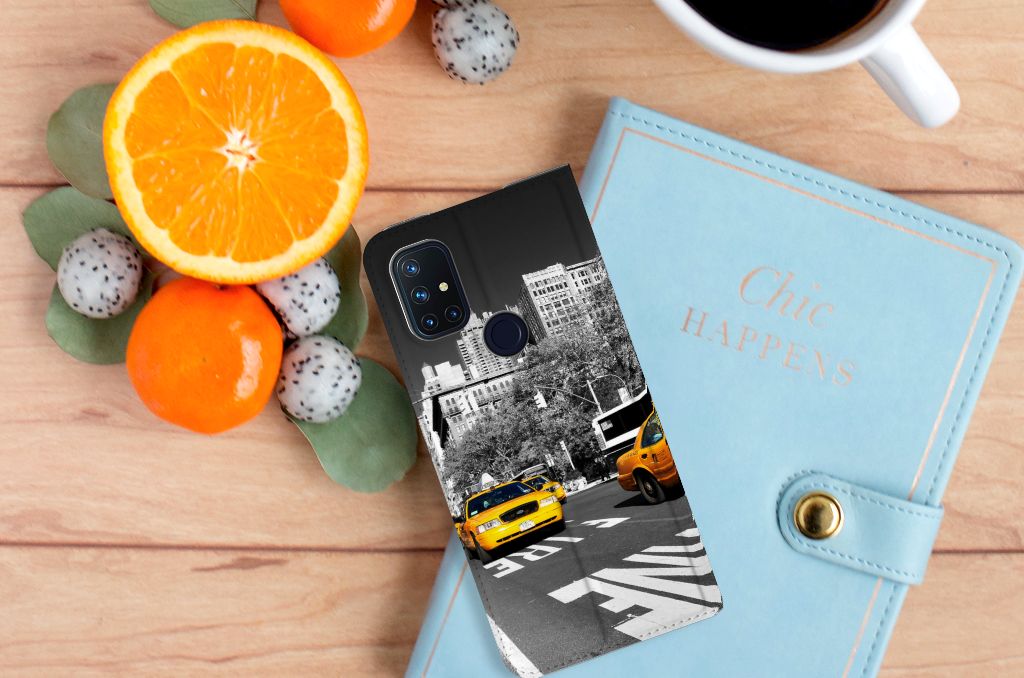 OnePlus Nord N10 5G Book Cover New York Taxi