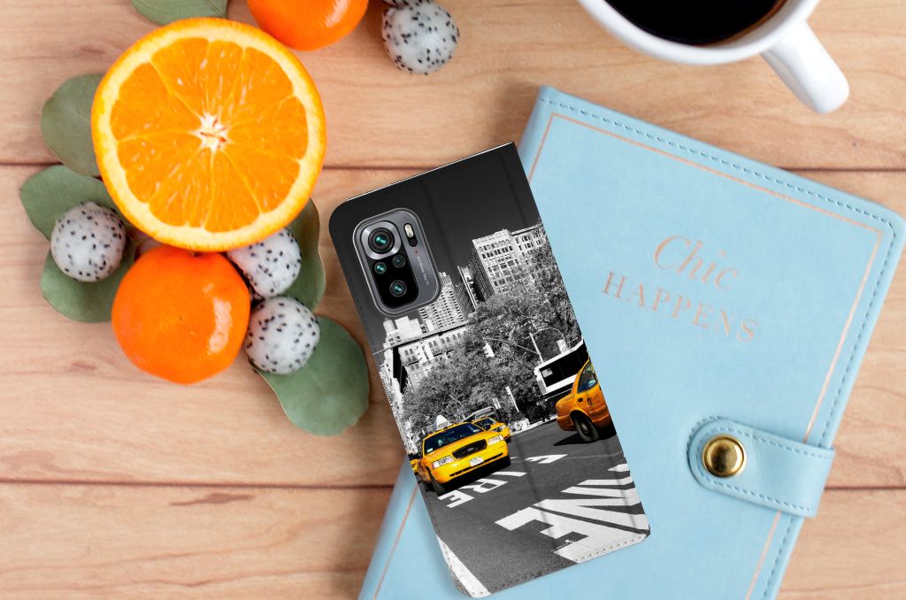 Xiaomi Redmi Note 10 4G | 10S | Poco M5s Book Cover New York Taxi