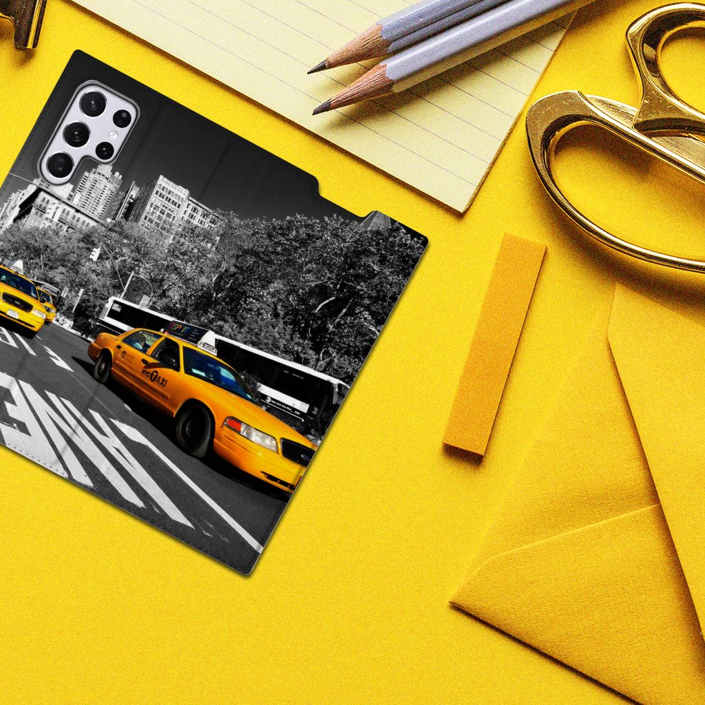 Samsung Galaxy S22 Ultra Book Cover New York Taxi