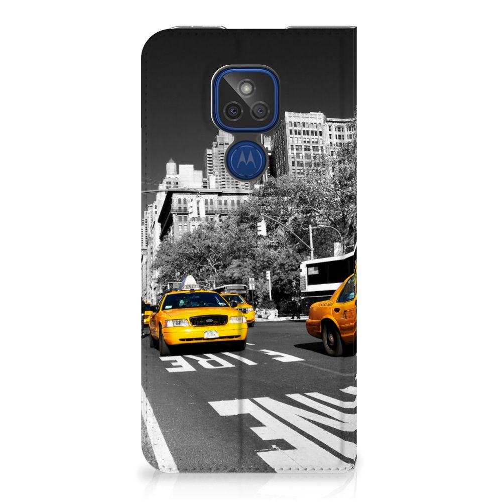 Motorola Moto G9 Play Book Cover New York Taxi