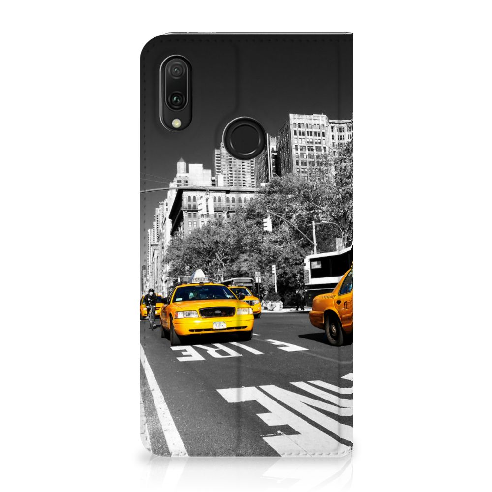 Huawei Y7 hoesje Y7 Pro (2019) Book Cover New York Taxi