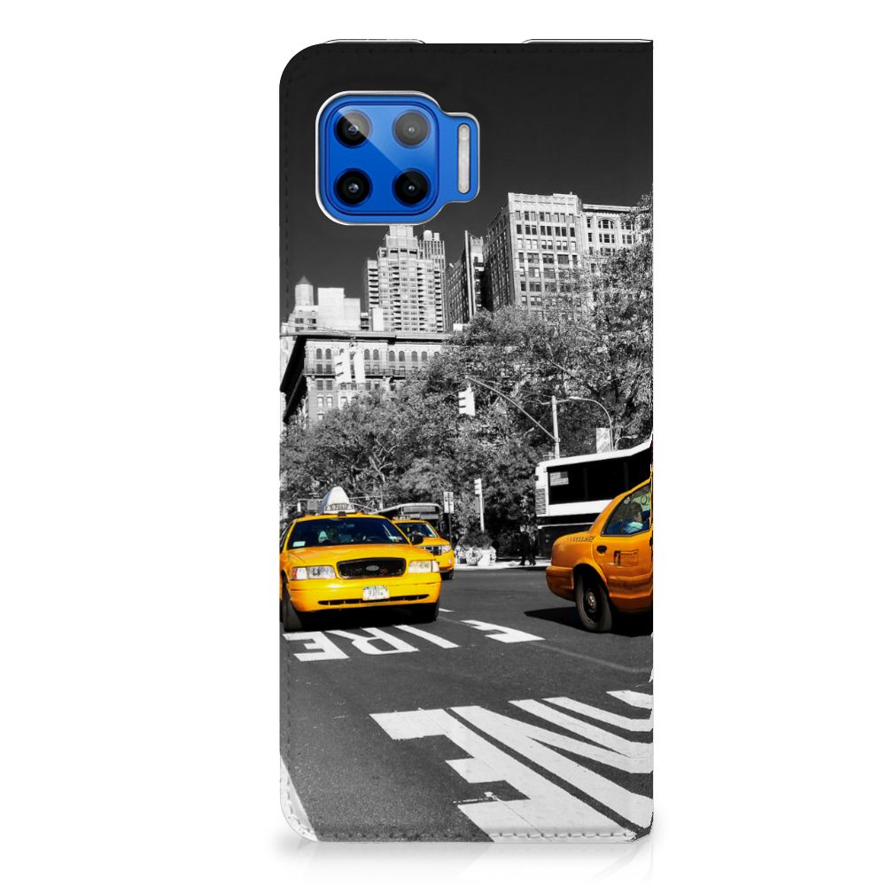 Motorola Moto G 5G Plus Book Cover New York Taxi