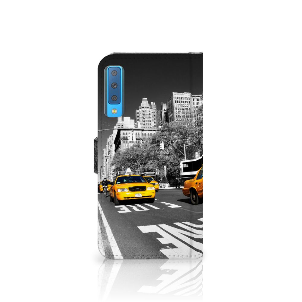 Samsung Galaxy A7 (2018) Flip Cover New York Taxi