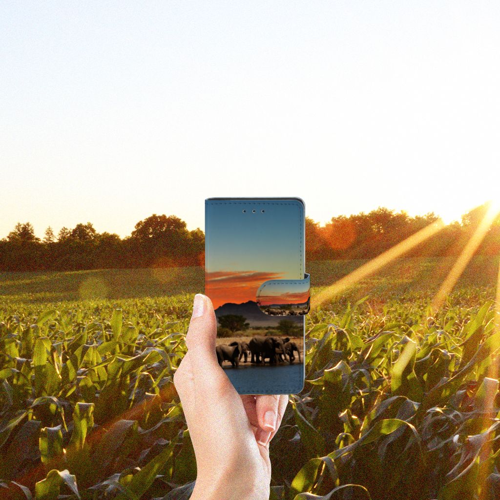 Samsung Galaxy S5 | S5 Neo Telefoonhoesje met Pasjes Olifanten