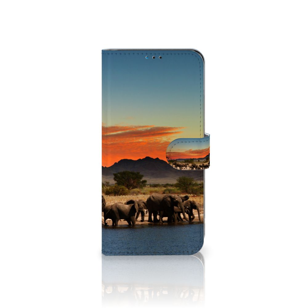 Motorola Moto G9 Play | E7 Plus Telefoonhoesje met Pasjes Olifanten