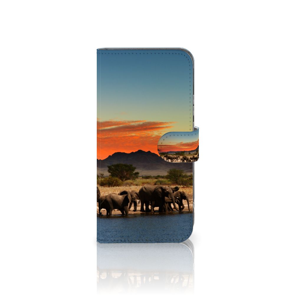 Samsung Galaxy S23 Plus Telefoonhoesje met Pasjes Olifanten
