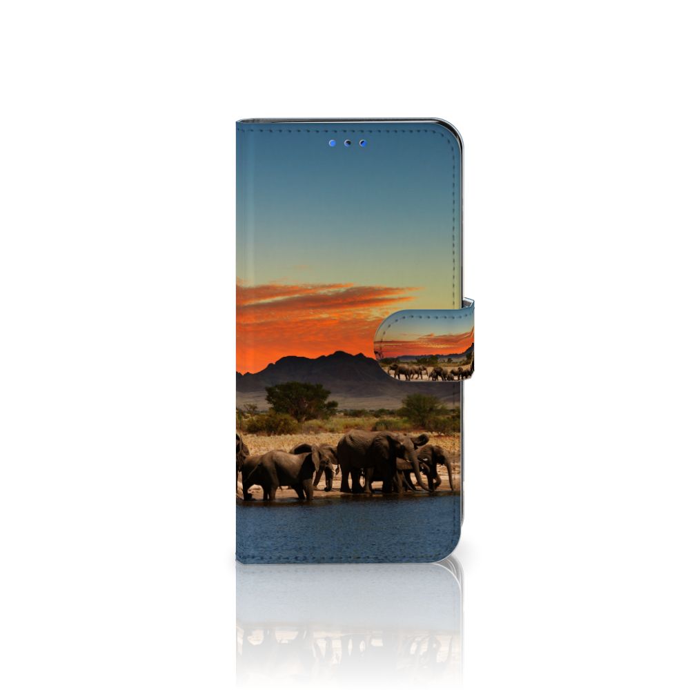 Huawei P Smart 2020 Telefoonhoesje met Pasjes Olifanten