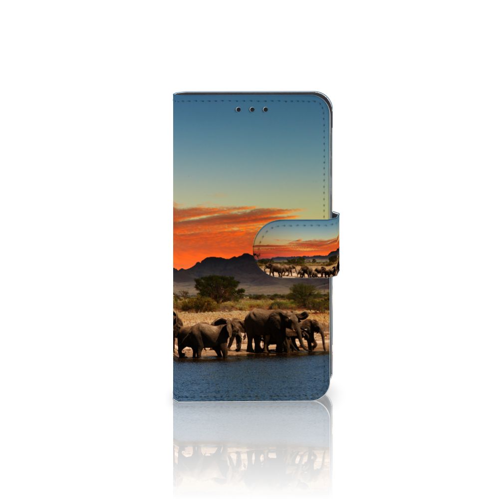 Samsung Galaxy A3 2017 Telefoonhoesje met Pasjes Olifanten