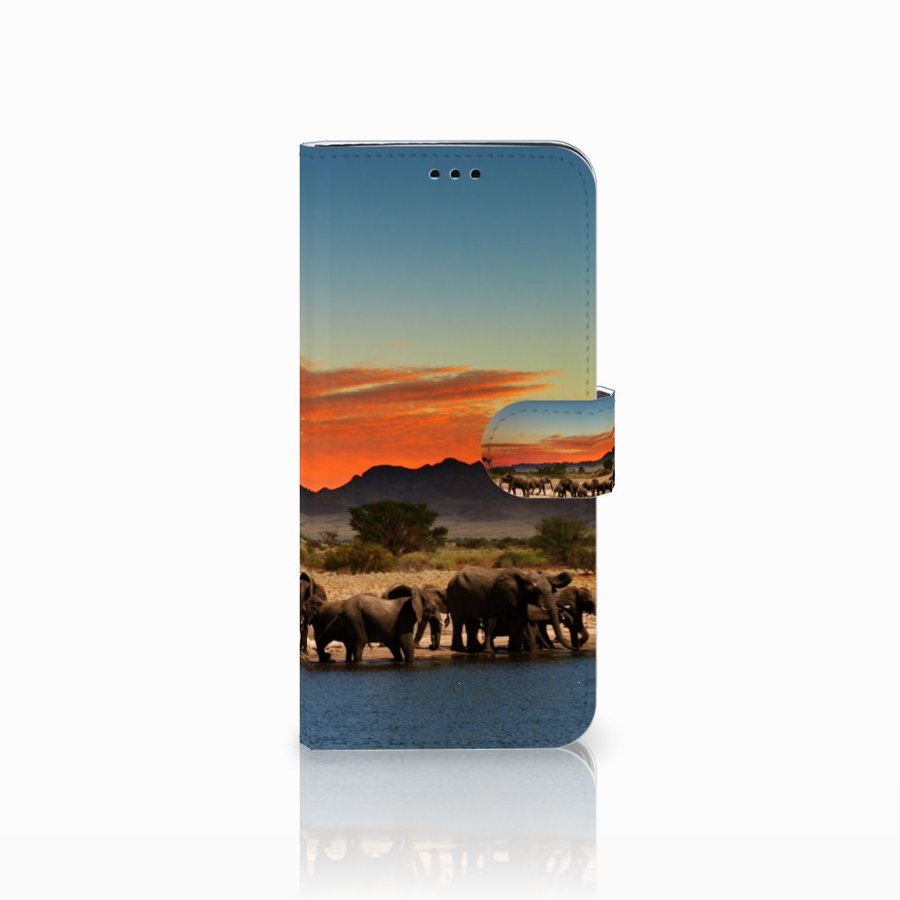Samsung Galaxy S9 Plus Telefoonhoesje met Pasjes Olifanten