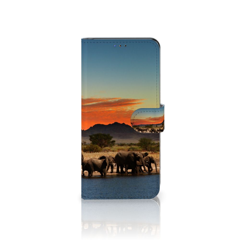 Samsung Galaxy A20s Telefoonhoesje met Pasjes Olifanten