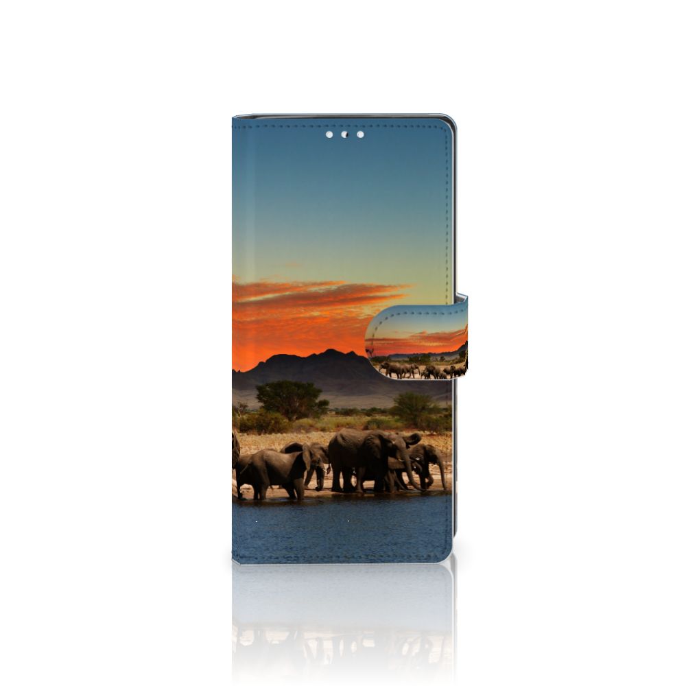 Samsung Galaxy Note 10 Telefoonhoesje met Pasjes Olifanten