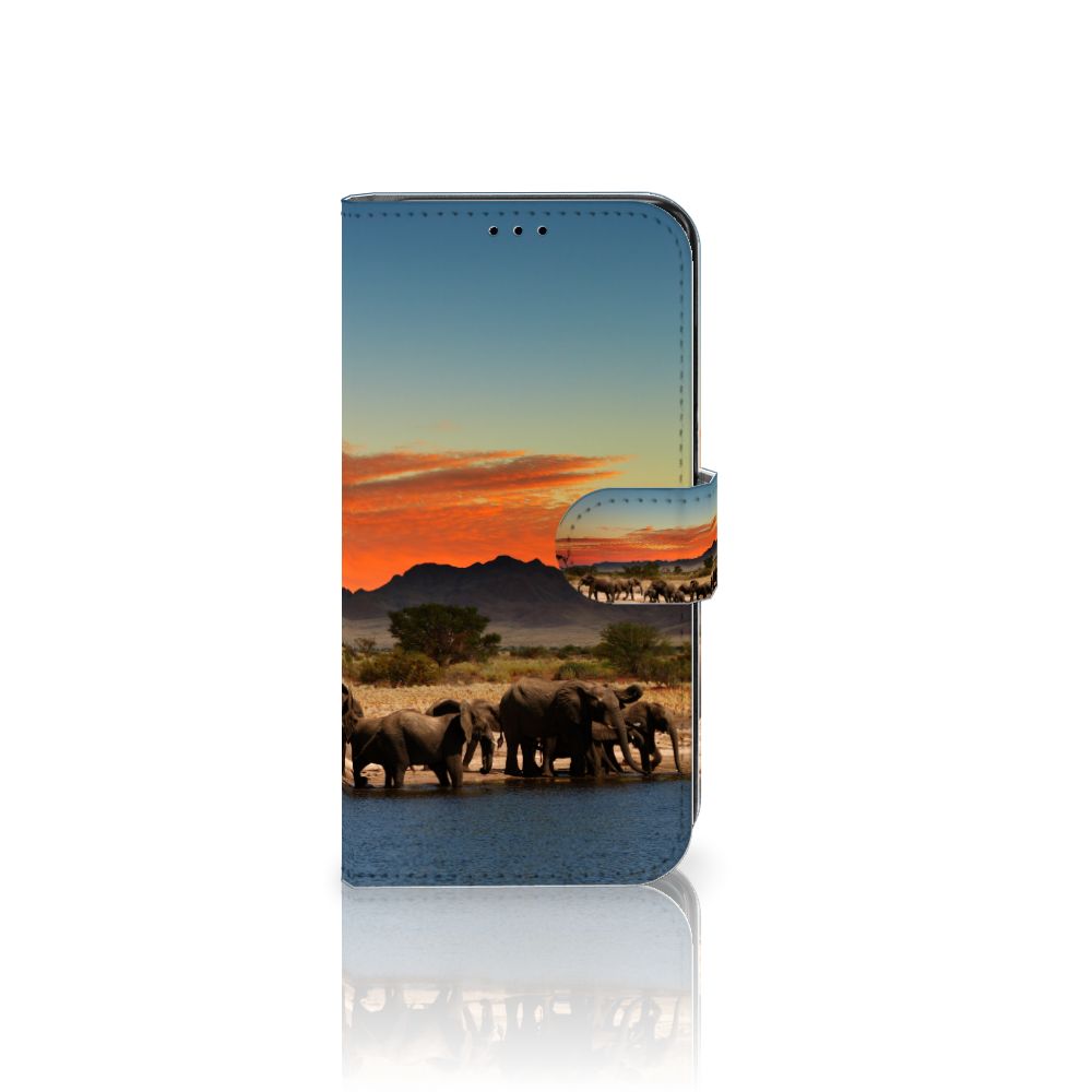 Samsung Galaxy S7 Edge Telefoonhoesje met Pasjes Olifanten