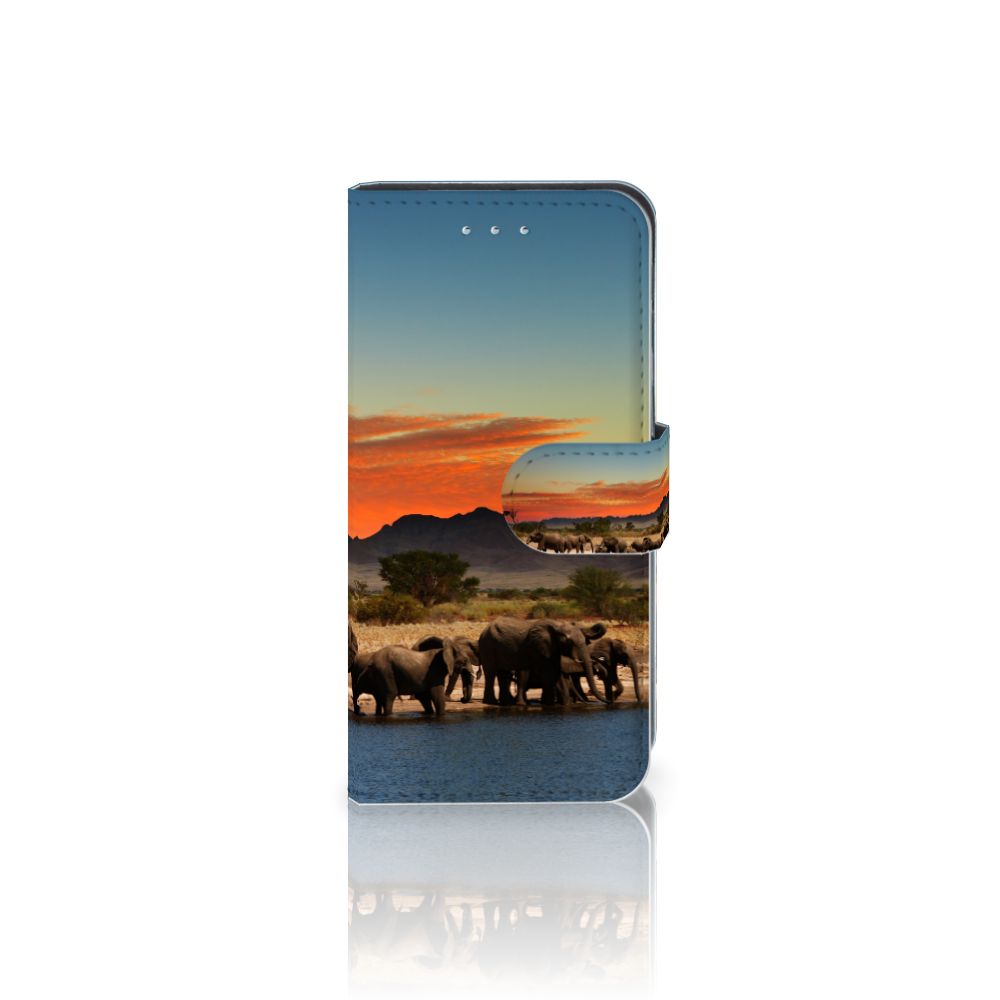 Samsung Galaxy S6 Edge Telefoonhoesje met Pasjes Olifanten