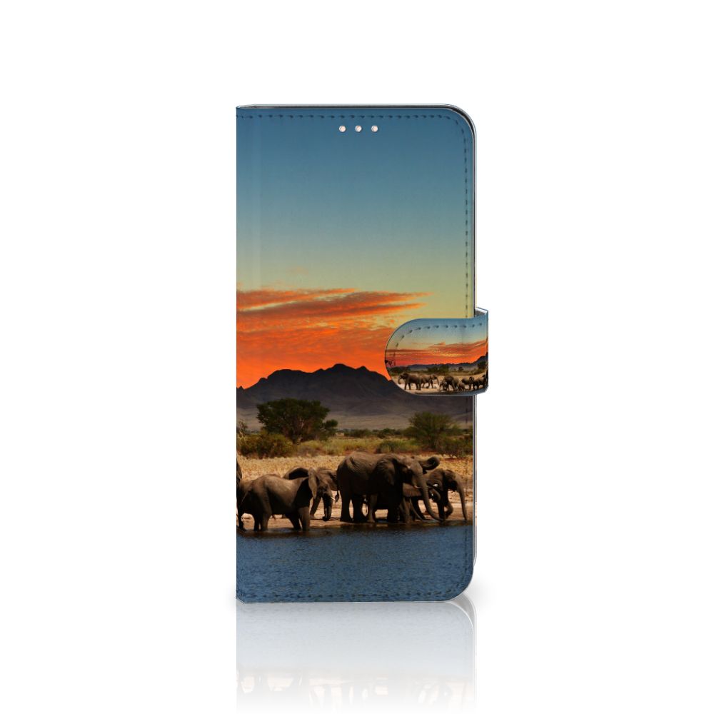 Xiaomi Redmi Note 10/10T 5G | Poco M3 Pro Telefoonhoesje met Pasjes Olifanten