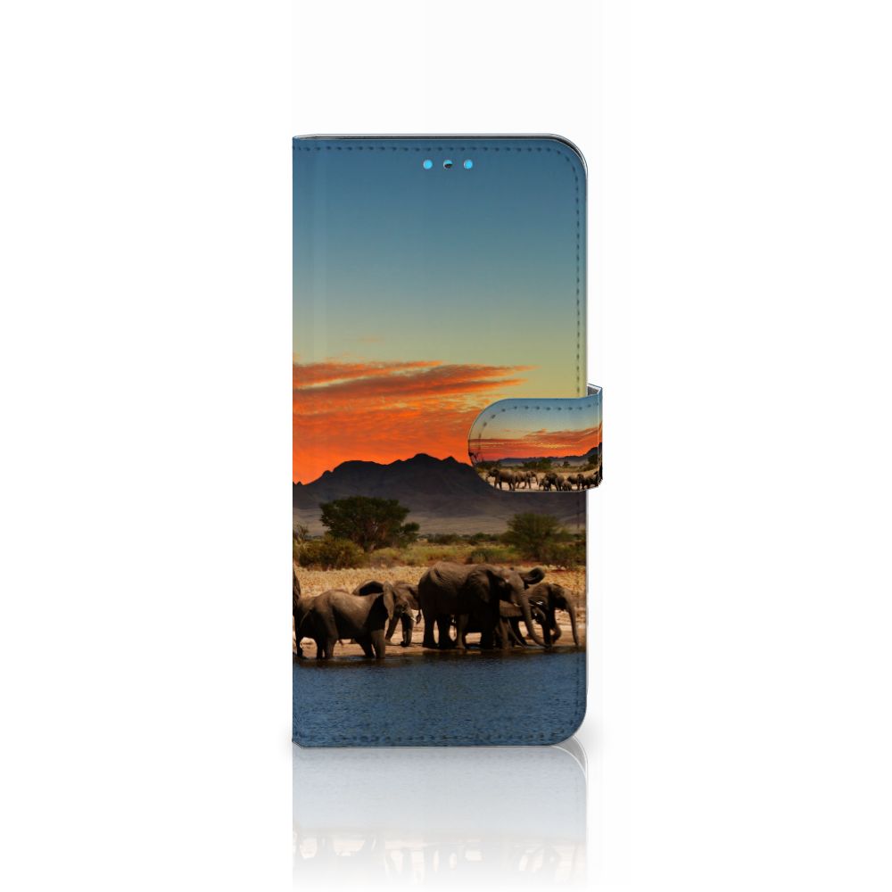 Xiaomi Redmi 10 Telefoonhoesje met Pasjes Olifanten