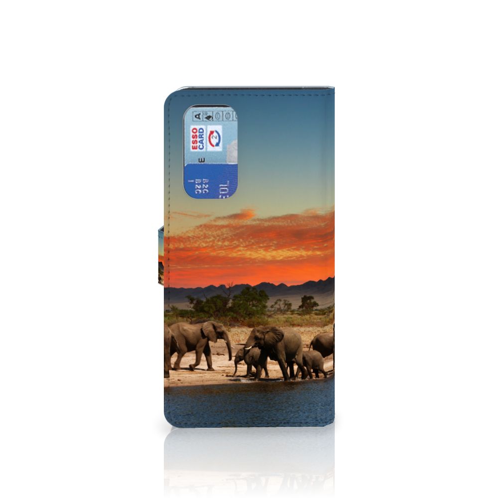 OnePlus 9 Pro Telefoonhoesje met Pasjes Olifanten