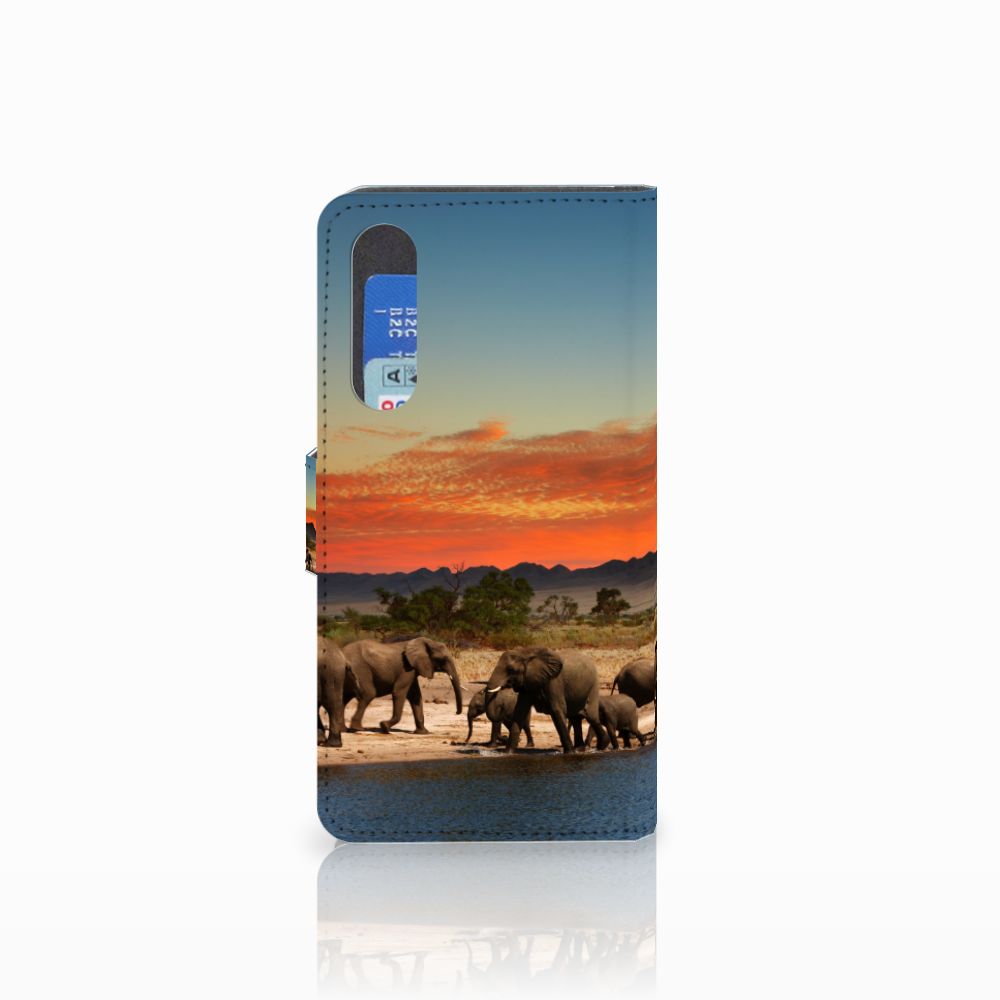 Huawei P30 Telefoonhoesje met Pasjes Olifanten