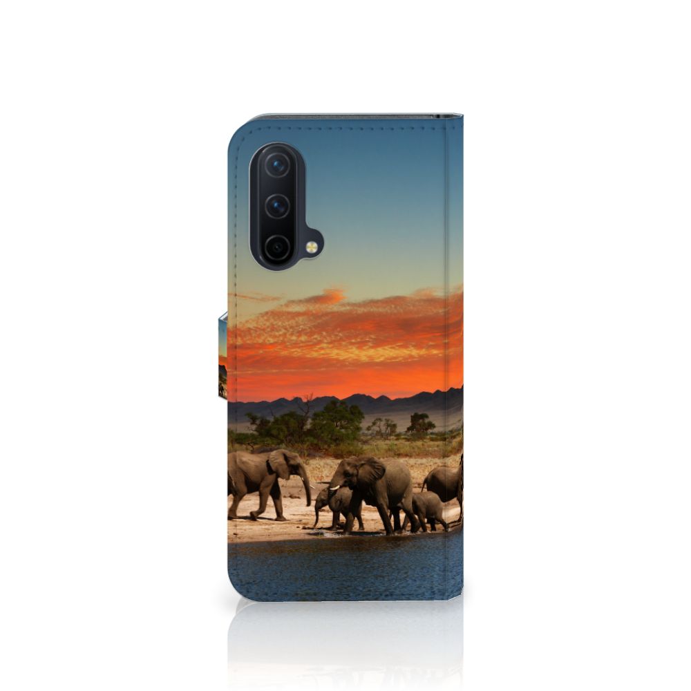 OnePlus Nord CE 5G Telefoonhoesje met Pasjes Olifanten