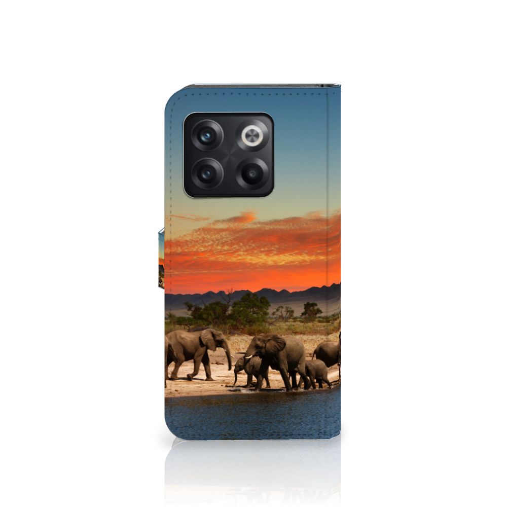 OnePlus 10T Telefoonhoesje met Pasjes Olifanten