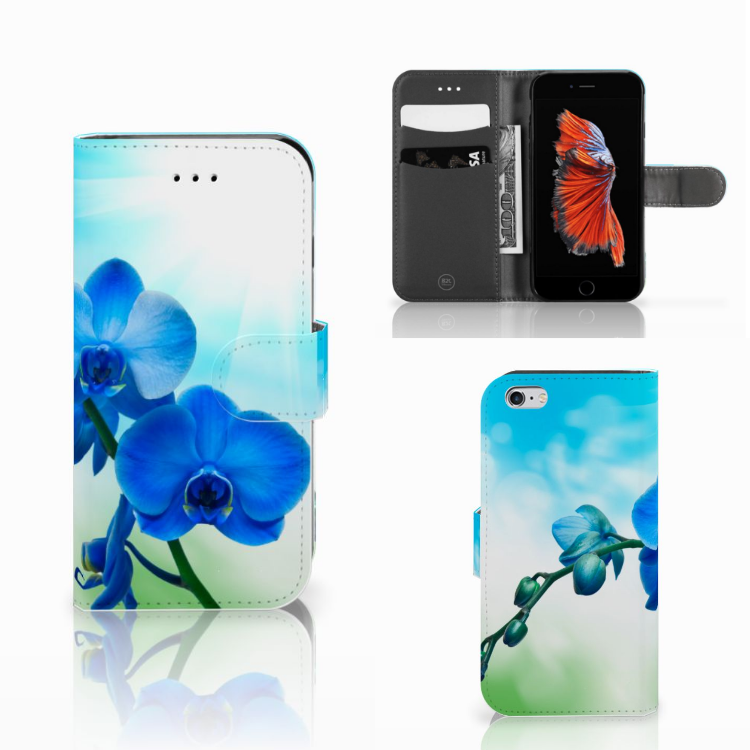 raken oase jogger Apple iPhone 6 | 6s Hoesje Orchidee Blauw - Cadeau voor je Moeder