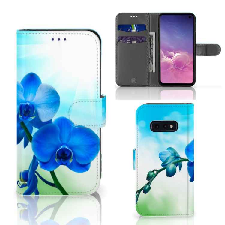 Samsung Galaxy S10e Hoesje Orchidee Blauw - Cadeau voor je Moeder