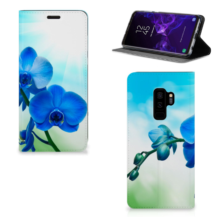 Samsung Galaxy S9 Plus Smart Cover Orchidee Blauw - Cadeau voor je Moeder