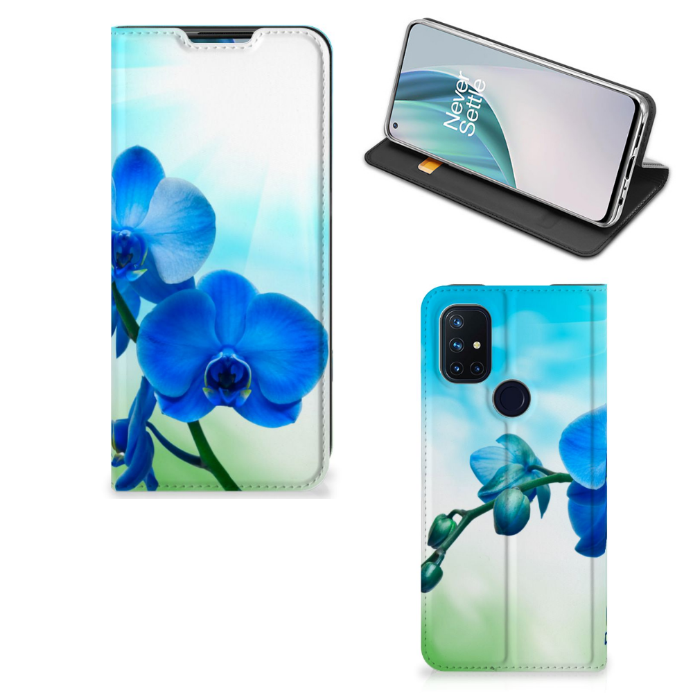 OnePlus Nord N10 5G Smart Cover Orchidee Blauw - Cadeau voor je Moeder