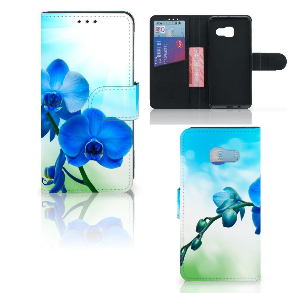 Samsung Galaxy A3 2017 Uniek Blauwe Orchidee Plant