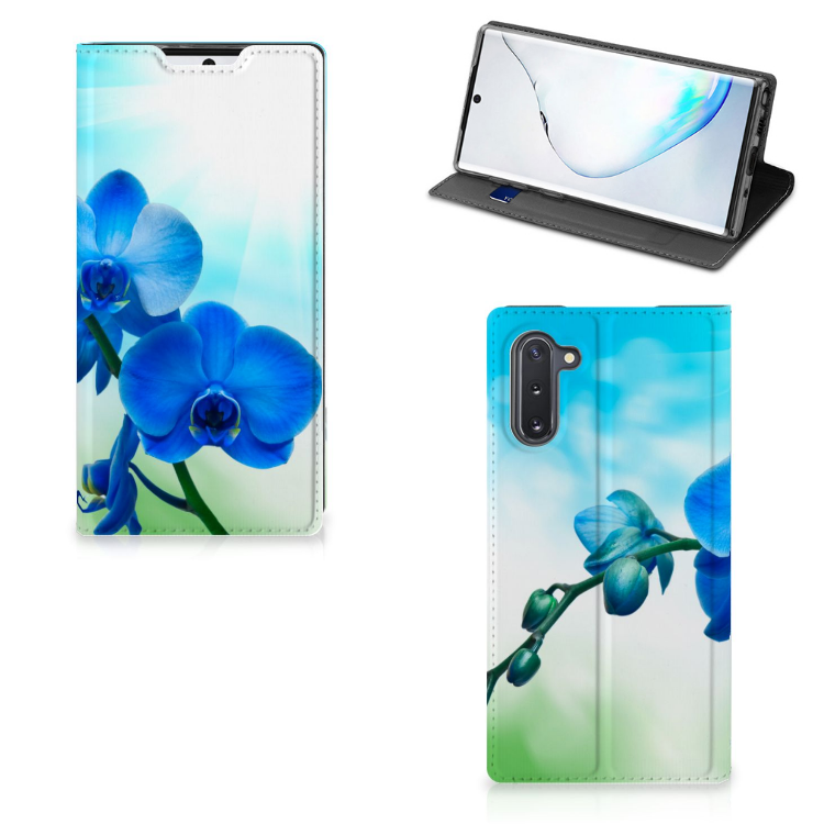 Samsung Galaxy Note 10 Smart Cover Orchidee Blauw - Cadeau voor je Moeder