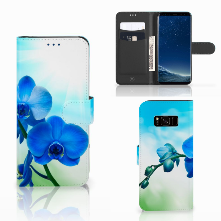 Samsung Galaxy S8 Hoesje Orchidee Blauw - Cadeau voor je Moeder
