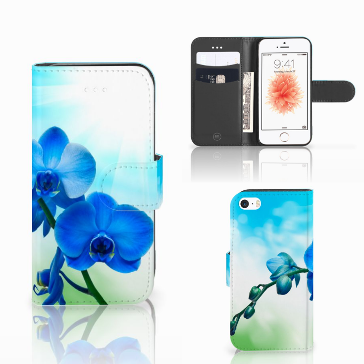 Apple iPhone 5 | 5S Bookstyle Hoesje Orchidee