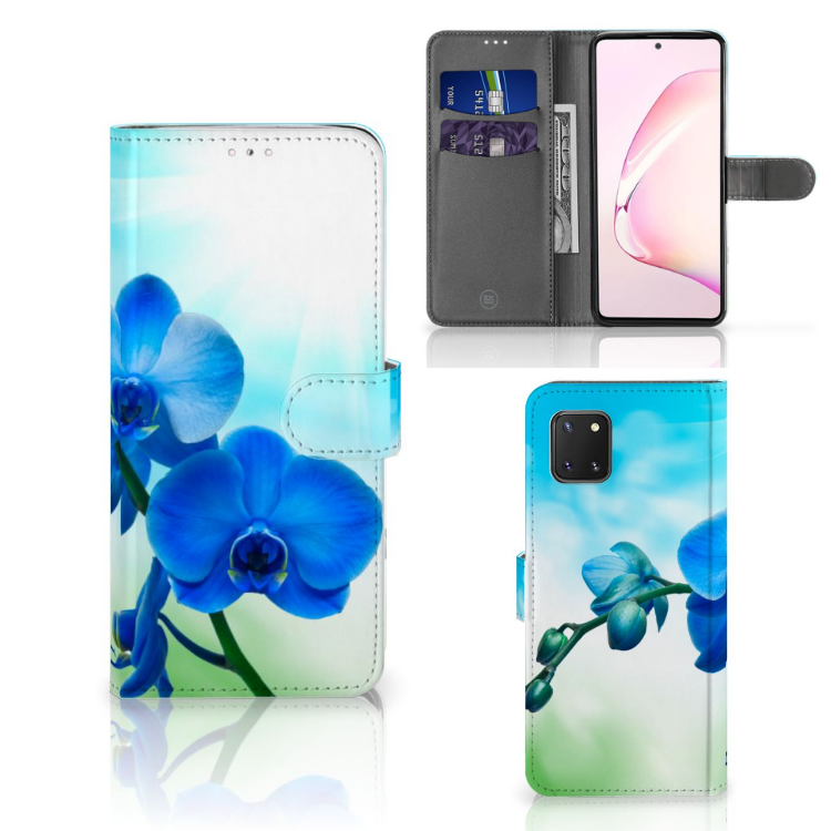 Samsung Note 10 Lite Hoesje Orchidee Blauw - Cadeau voor je Moeder
