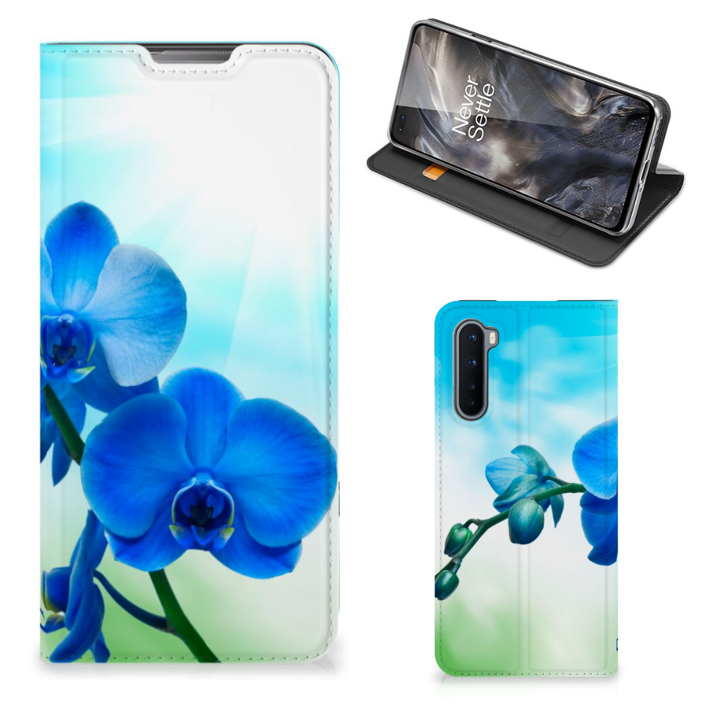 OnePlus Nord Smart Cover Orchidee Blauw - Cadeau voor je Moeder