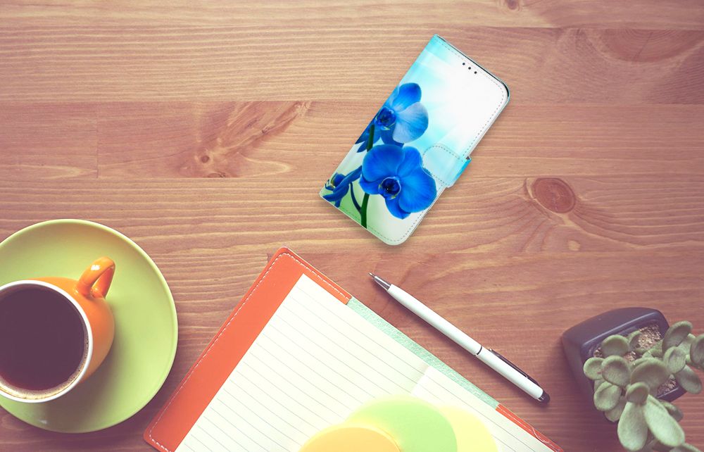 Samsung Galaxy A20e Hoesje Orchidee Blauw - Cadeau voor je Moeder