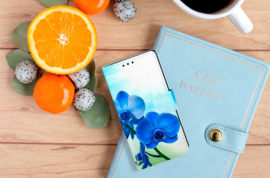 Sony Xperia XA1 Hoesje Orchidee Blauw - Cadeau voor je Moeder