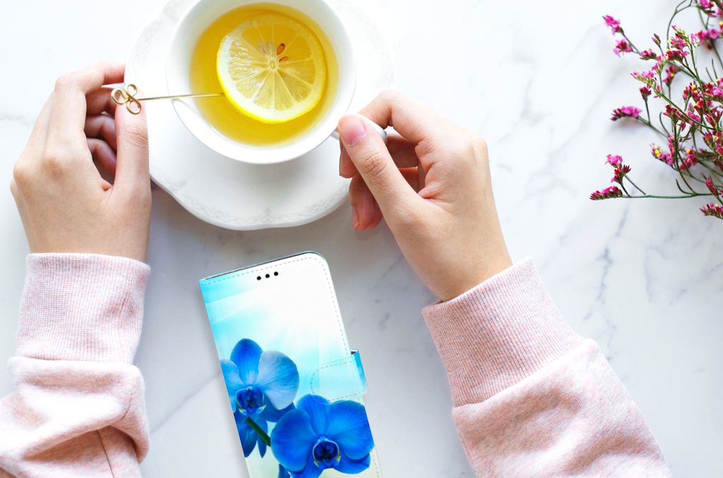 Samsung Galaxy S9 Plus Hoesje Orchidee Blauw - Cadeau voor je Moeder