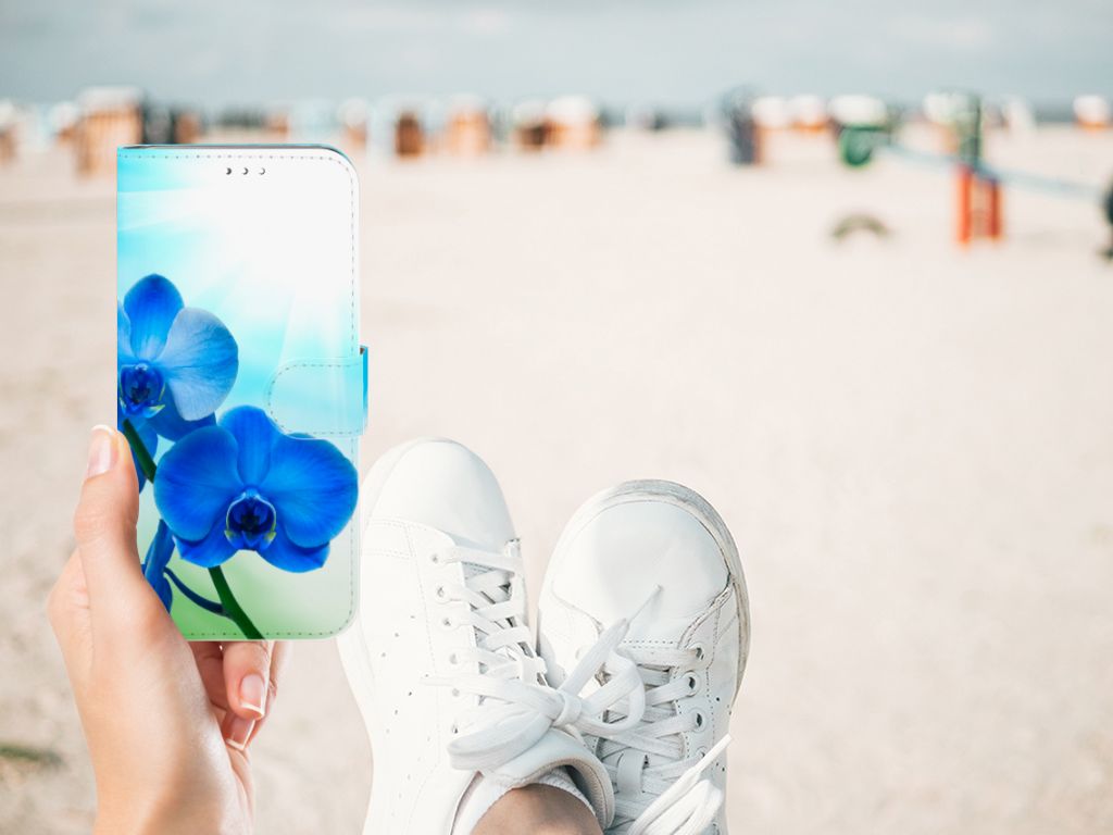 Samsung Galaxy S10 Plus Hoesje Orchidee Blauw - Cadeau voor je Moeder