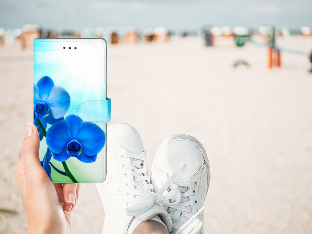 Samsung Galaxy Note 8 Hoesje Orchidee Blauw - Cadeau voor je Moeder