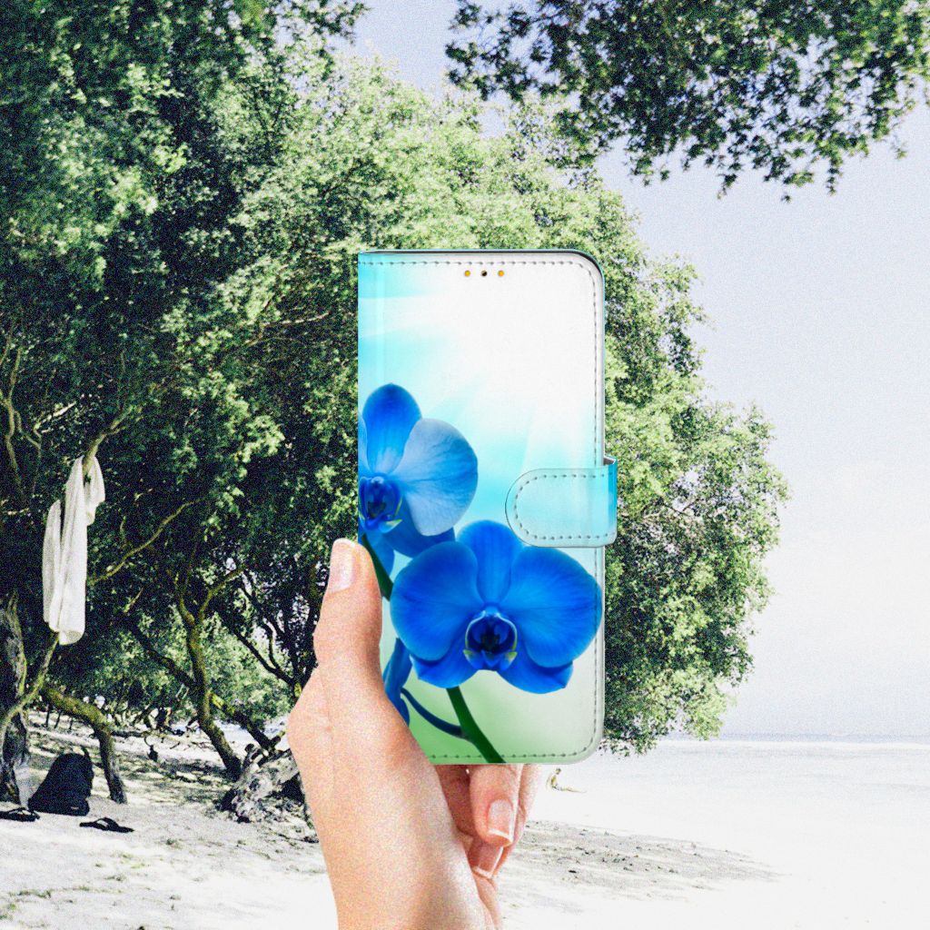Samsung Galaxy M52 Hoesje Orchidee Blauw - Cadeau voor je Moeder
