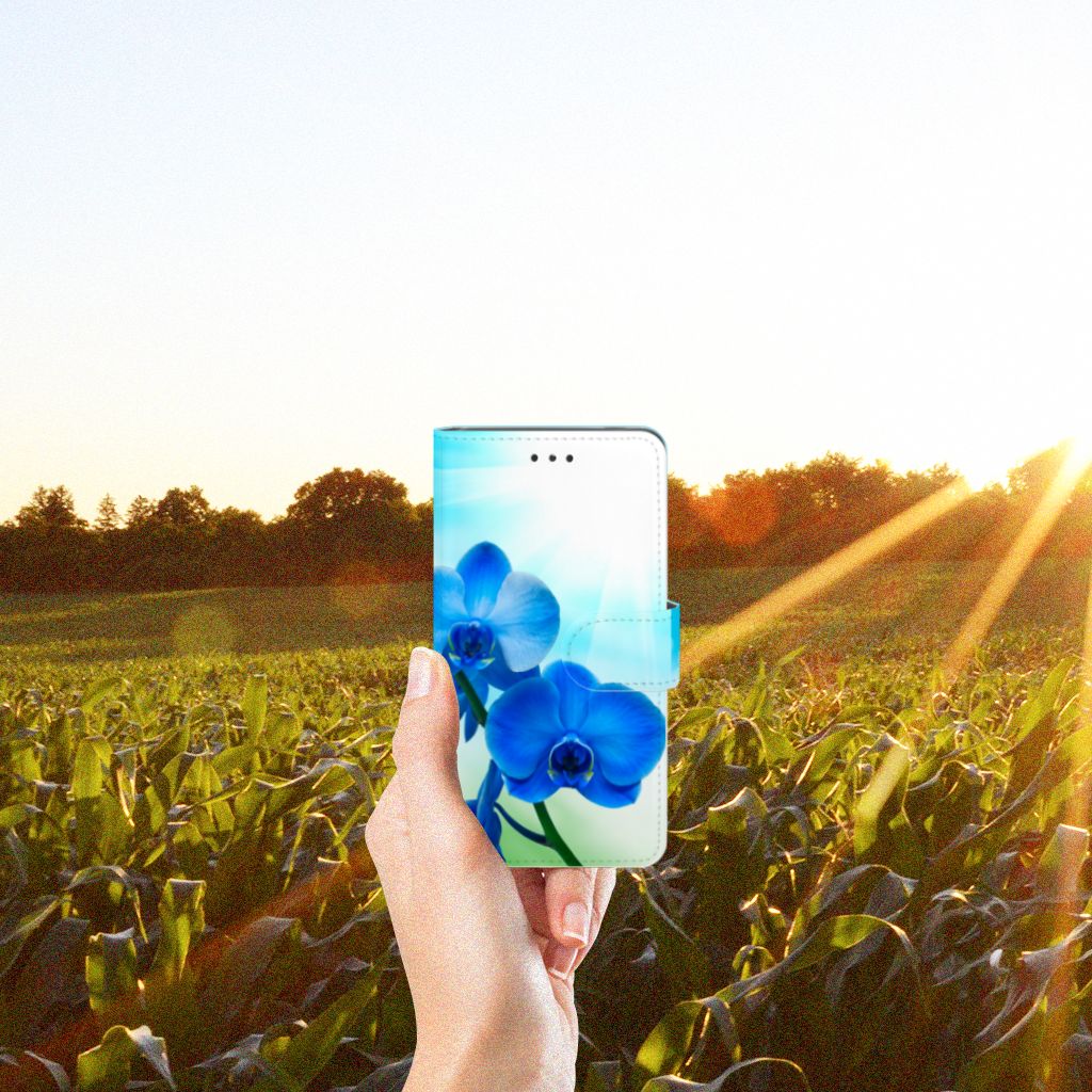 Nokia 7 Hoesje Orchidee Blauw - Cadeau voor je Moeder