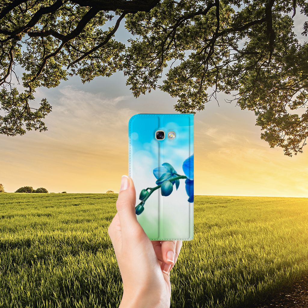 Samsung Galaxy A5 2017 Smart Cover Orchidee Blauw - Cadeau voor je Moeder