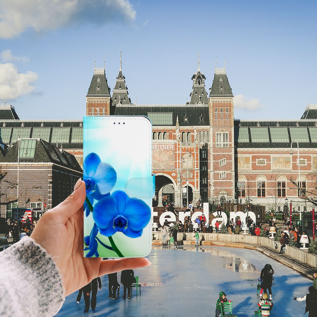 Samsung Galaxy A50 Hoesje Orchidee Blauw - Cadeau voor je Moeder
