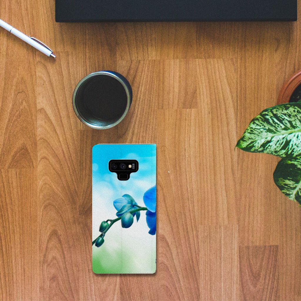 Samsung Galaxy Note 9 Smart Cover Orchidee Blauw - Cadeau voor je Moeder